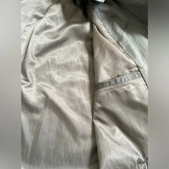 Matcha Story hooded long  line zipper button trench jacket Sz L - Picture 6 of 12